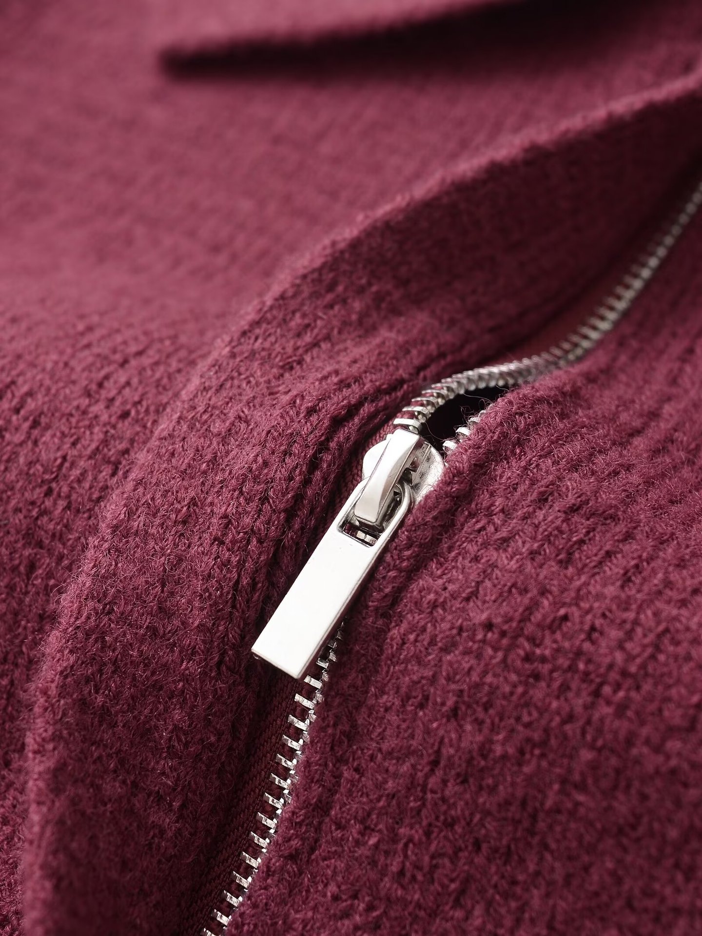 Frauen Herbst Winter Neue Mode Vielseitig Kragen Einfarbig Strick Mantel_voghion.com