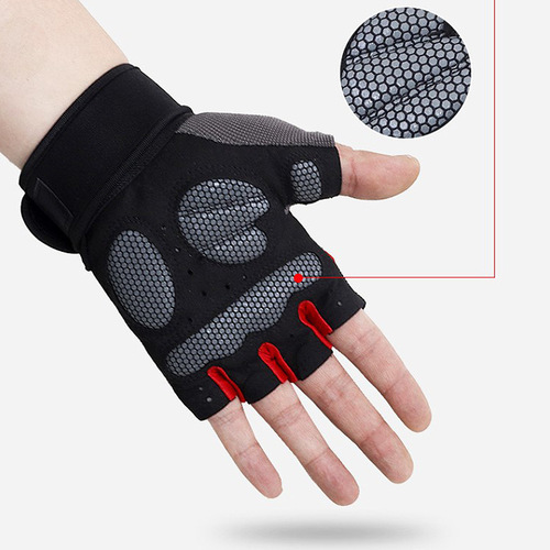 Cross-border direct supply of weightlifting half-finger gloves for men and women, sports fitness hand guards, outdoor cycling, dumbbell palm guards