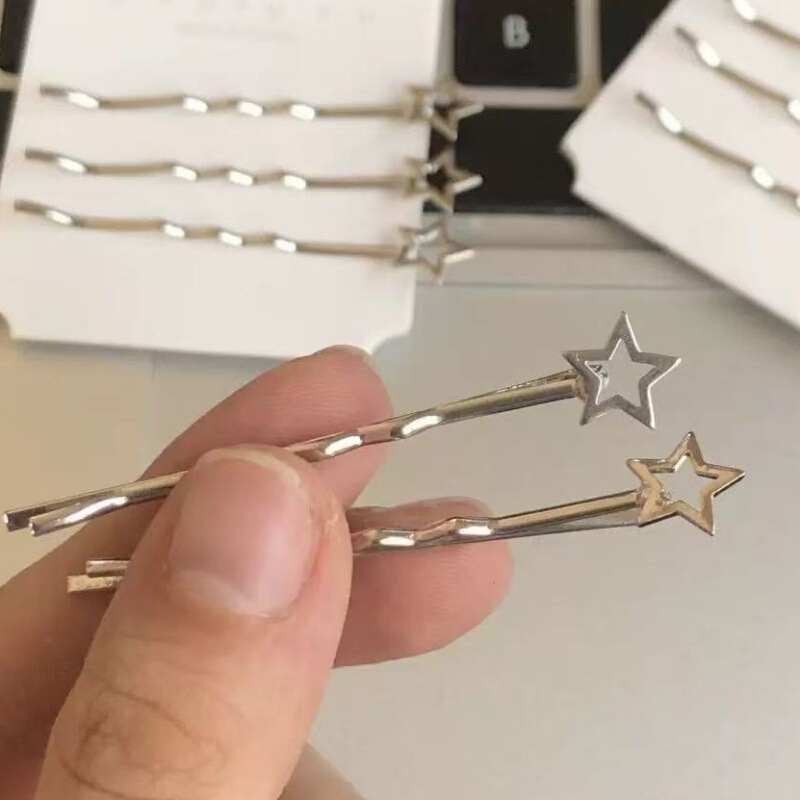 Endless Stars! Metal Five-Pointed Star Hairpin Hot Girl Ins Style Alloy Hairpin Girly Side Clip Endless Stars! Metal Five-Pointed Star Hairpin Hot Girl Ins Style Alloy Hairpin Girly Side Clip