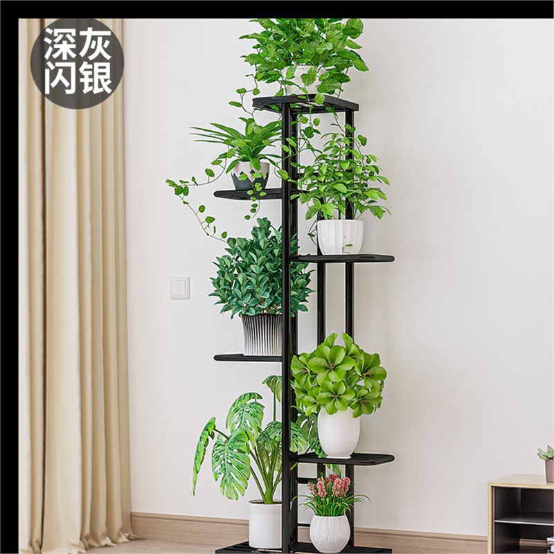 Estante de flores de sala de estar doméstica interior estante de maceta de flores tipo piso estante de almacenamiento plegable multicapa ahorro de espacio sin envío image 3