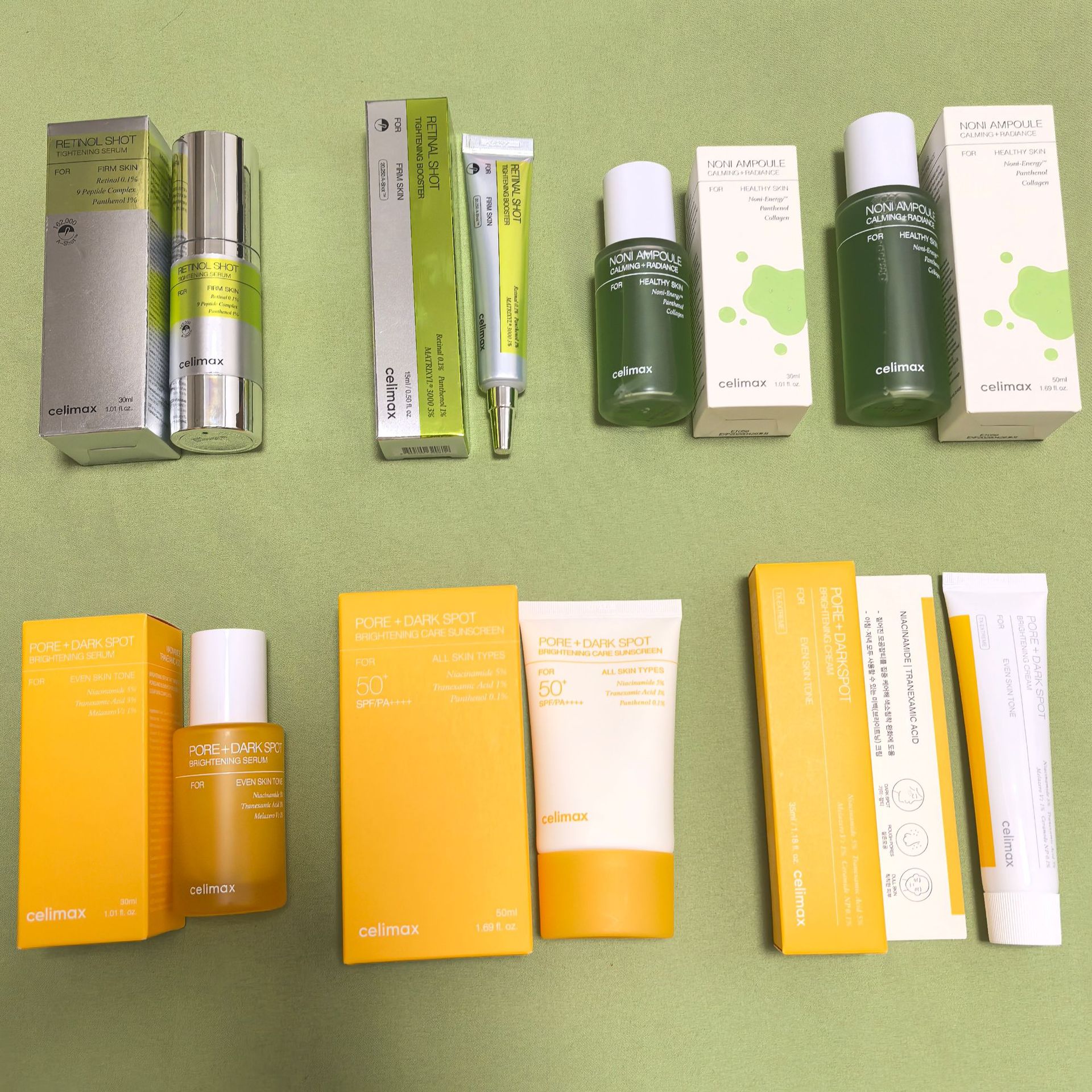 Cross-border celimax retinol eye cream semi-verde ácido léxico + nicotinamida protector / crema solar líquida retina