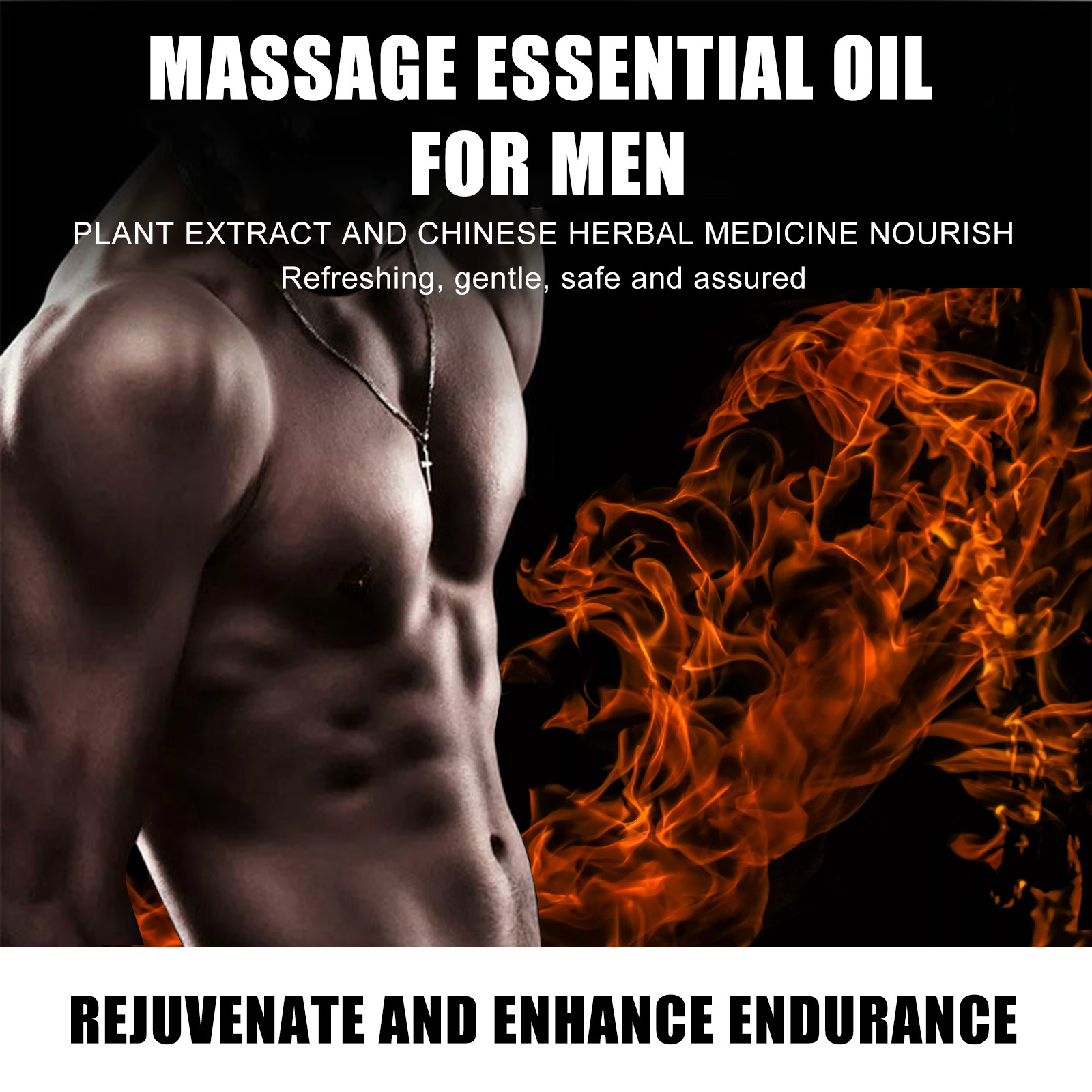 EELHOE Men's Massage Oil, Men's Energetic Maintenance Massage Care Oil, Physical Exercise Maintenance Oil
