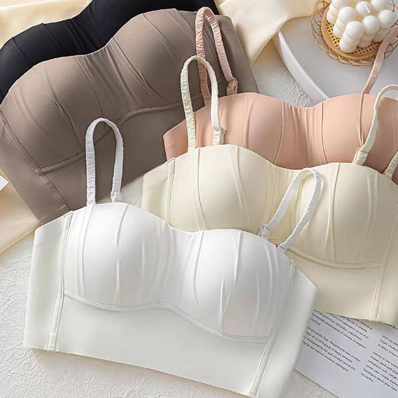 New 2024 One-Piece Seamless Intimates for Women with Small Breasts, Push-Up and Large Push-Up Bra Without Rims, Breathable Bra