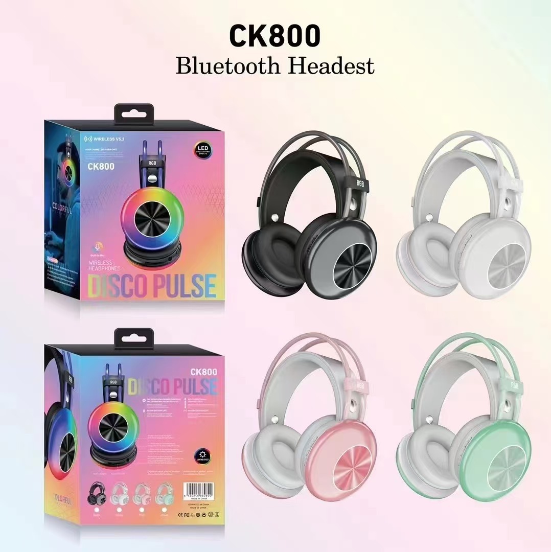 CK800 Head mounted RGB Wireless Bluetooth Wave Colorful Light Esports Gaming Luminous Earphones_voghion.com