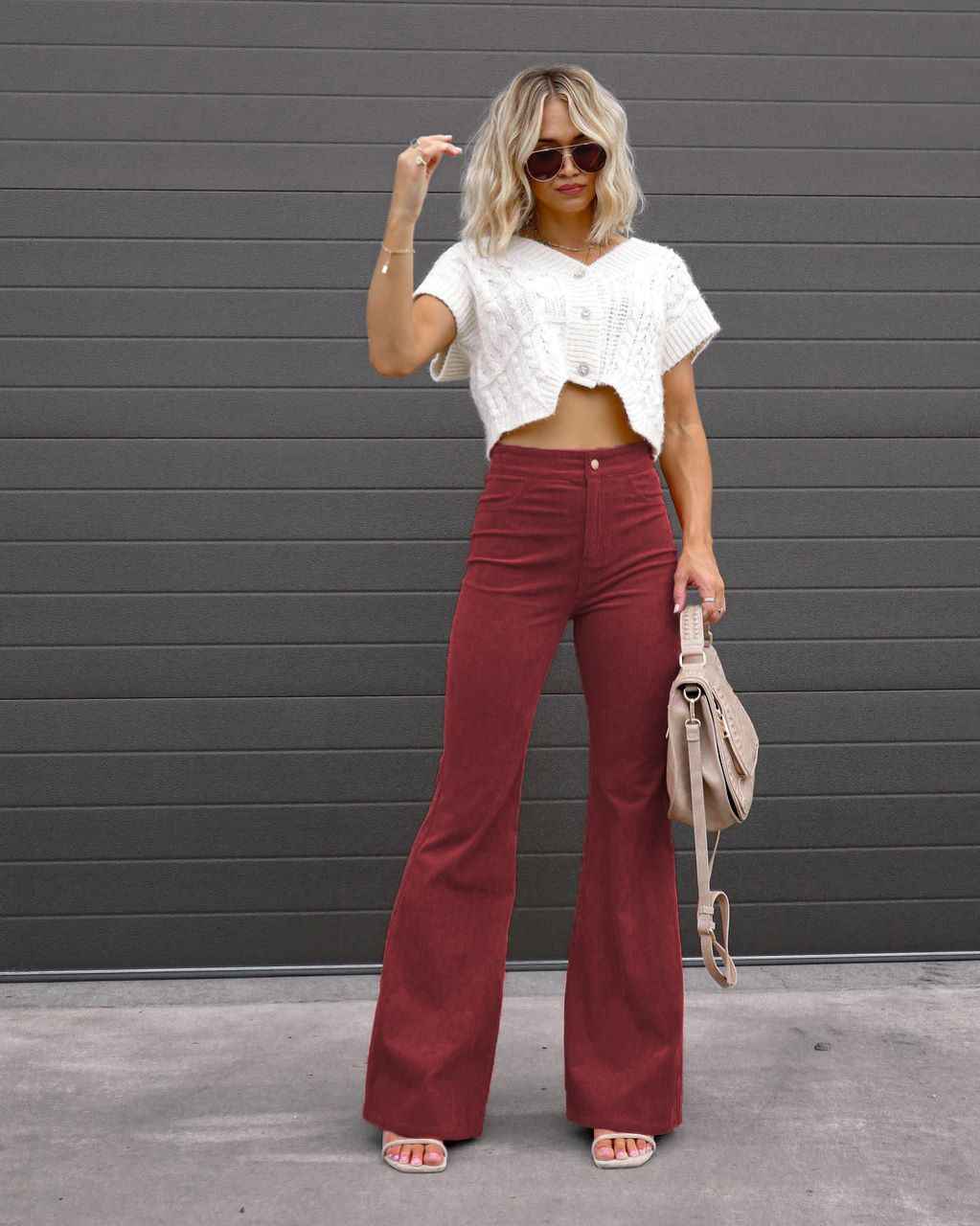 Women's Daily Streetwear Solid Color Full Length Casual Pants Flared Pants display picture 2