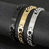 Fashionable bracelet hip-hop style stainless steel, European style