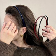 夏季简约细款发箍女2026新款洗脸压发头箍红色带齿防滑高颅顶头饰