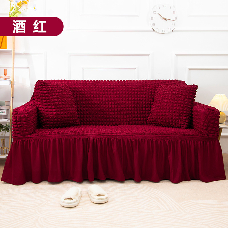 Transfronterizo Amazon Ebay falda elástica todo incluido funda de sofá cubierta cubierta cubierta de polvo rejilla de burbujas