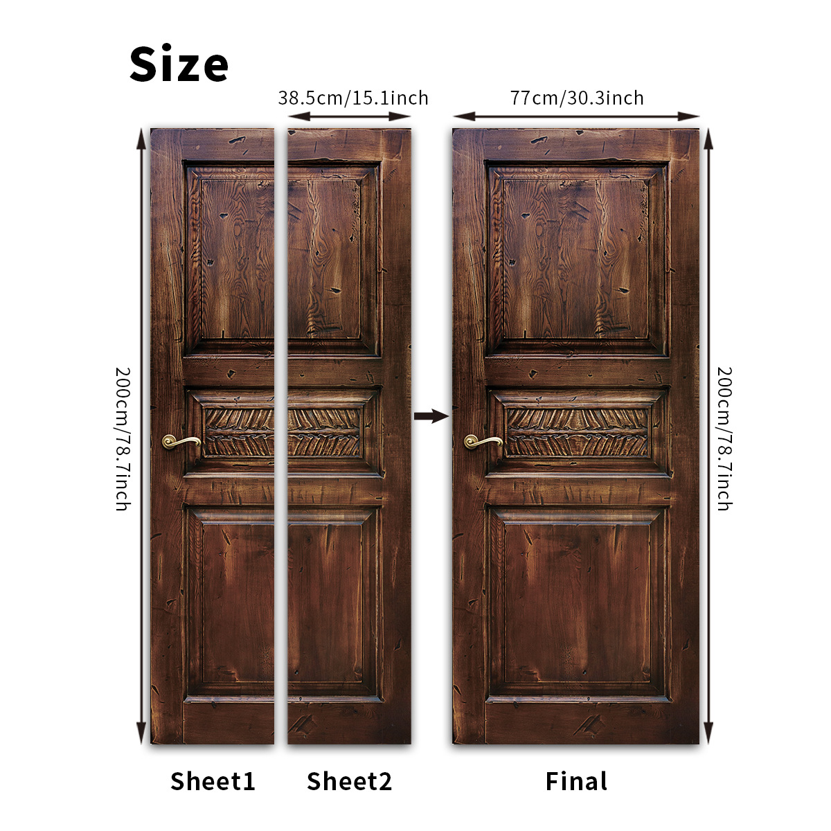 Pegatinas para puertas 3D respetuosas con el medio ambiente, autoadhesivos, fabricantes de origen al por mayor, patrones populares transfronterizos de alta definición, adhesivos para puertas impermeables, a prueba de aceite y antiincrustantes