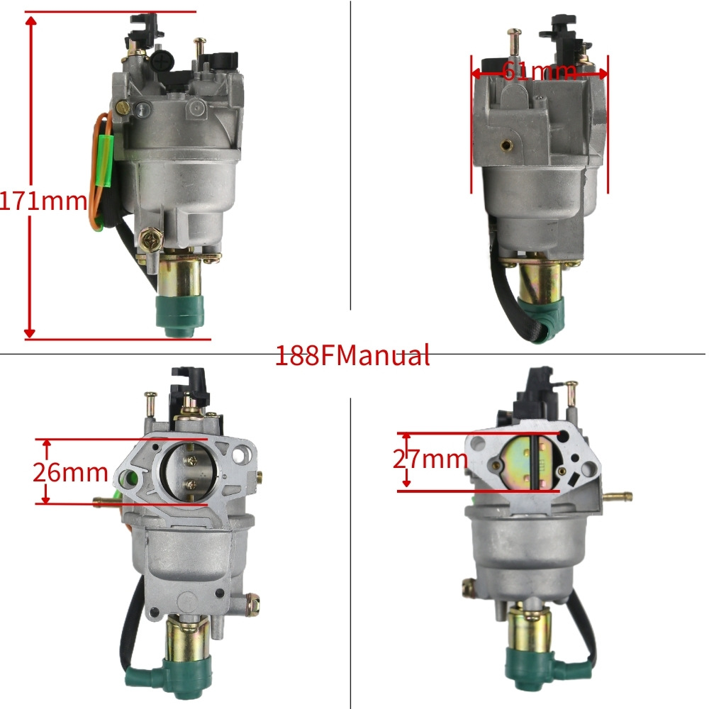 188F Generator Carburetor for Gx390 Gx270 5Kw 13Hp Gx340 11Hp 182F Manual