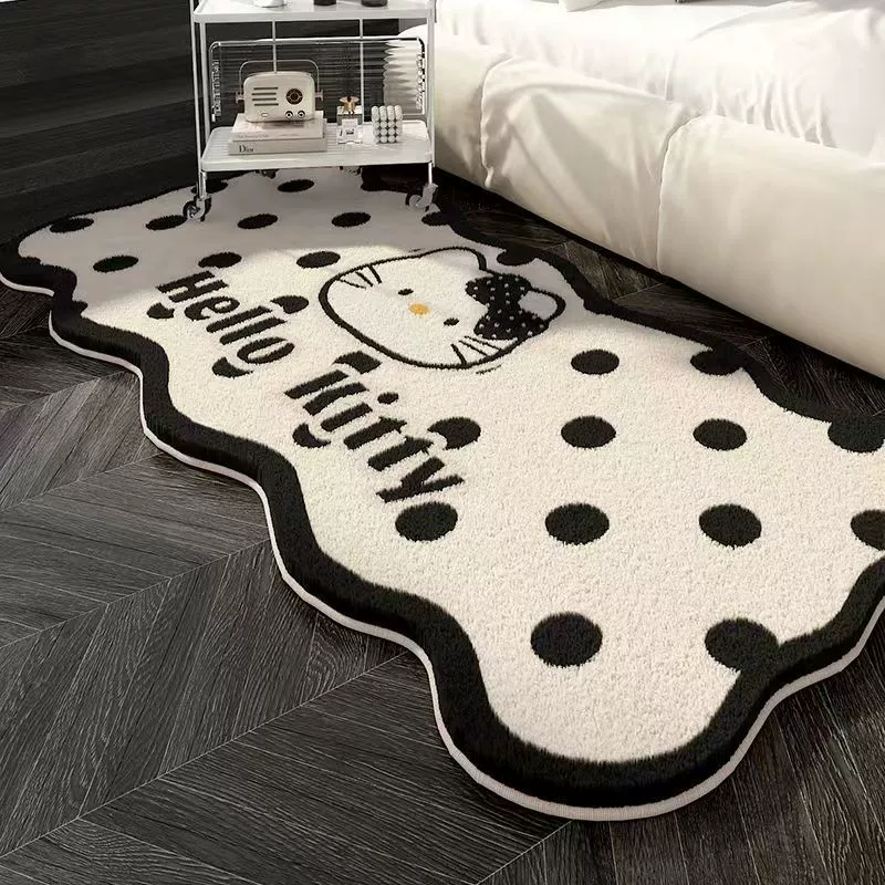 Hello Kitty, милый коврик из искусственного меха, комфортное украшение для кровати или беседки, повышенная плотность