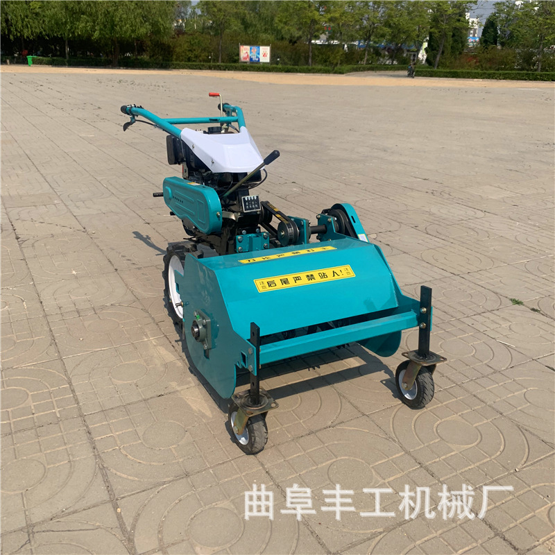 小型秸秆还田机果园除草机柴油手扶式割草机方便转向碎草机