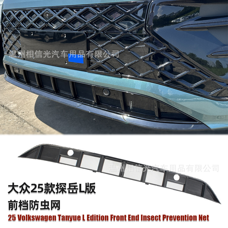 Suitable for 25 Models of Tanyue L/High-End Front Insect-Proof Net Car Exterior Decorative Parts Painted Black Carbon Fiber Modification