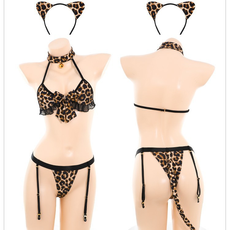 ZY6302 ropa interior sexy con estampado de tres puntos, vestido desnudo de cadera sin desgaste.