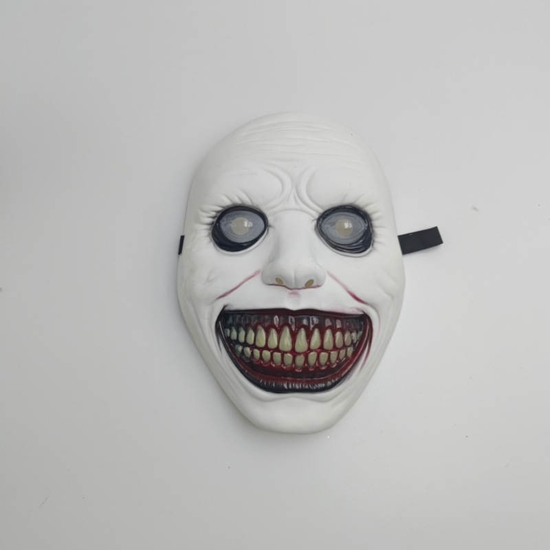 エクソシストマスク笑顔白目悪魔ヘッドギア新しいクロスボーダーハロウィン怖いプラスチックマスクメーカー直接供給|undefined