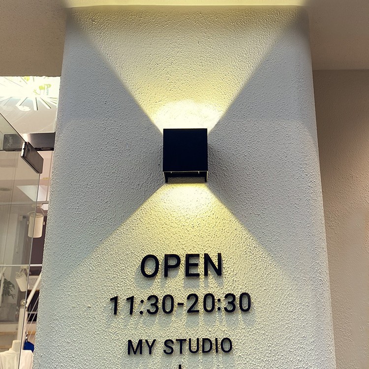 ♡ Clothing Store Atmosphere Light Outdoor Stone Wall Lamp 2023 New Door Headlight Entrance Door Spotlight Shadow Wall Wall Lamp