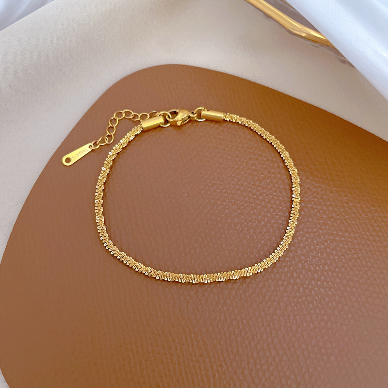 Pulsera de cadena personalizada minimalista para mujer estilo retro_voghion.com