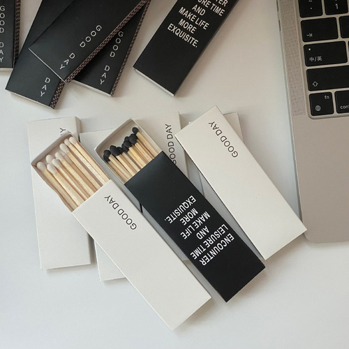 Ins candle special extended match retro high-end aromatherapy candle long pole match cigar baking match box