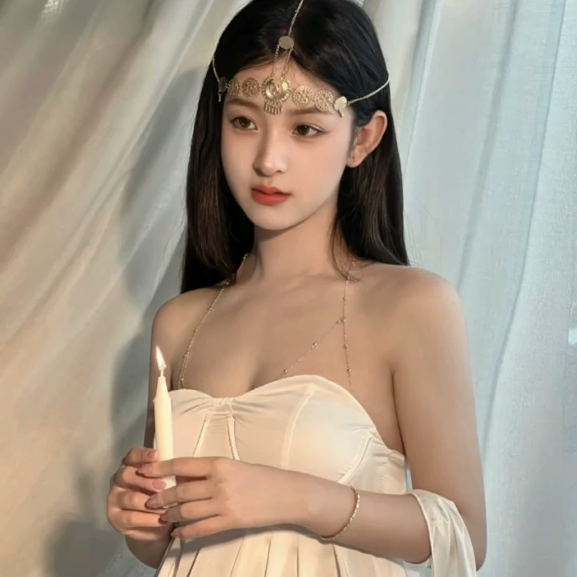 Ретро этнический стиль лоб цепи серьги аксессуары в Египте