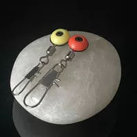 Соединитель Space Bean Fishing Rig, 100 шт (крупный красный 3.4 см / средний жёлтый 3.1 см)