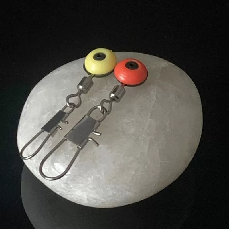 Соединитель Space Bean Fishing Rig, 100 шт (крупный красный 3.4 см / средний жёлтый 3.1 см)