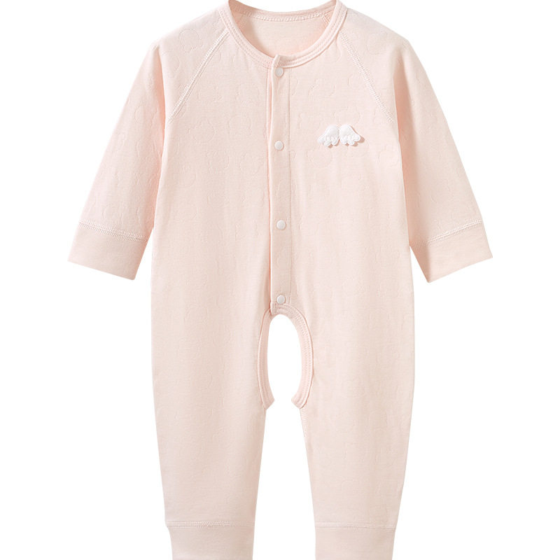 Mono de bebé para primavera y otoño, recién nacido, de algodón puro, con abertura en la entrepierna, ropa de otoño unisex, mono fino para bebé, ropa de bebé.