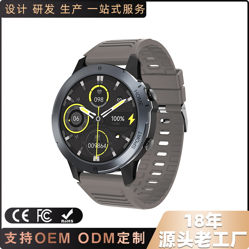 Cross-Border T35 Rugged 1.46" Call Heart Rate 100+ Sports Gps Smartwatch with Touchscreen and Bluetooth Calling