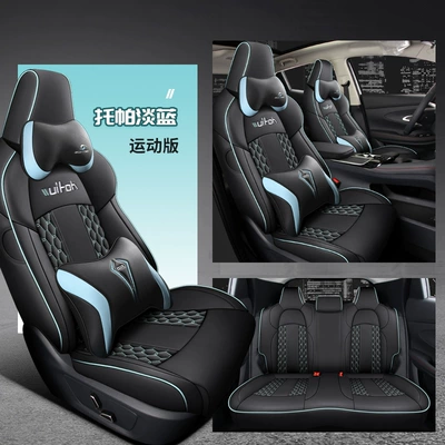 cover four seasons Universal cartoon | Modelə uyğun (Original) oturacaq örtükləri - sports-version-topa-light-blue-special-car