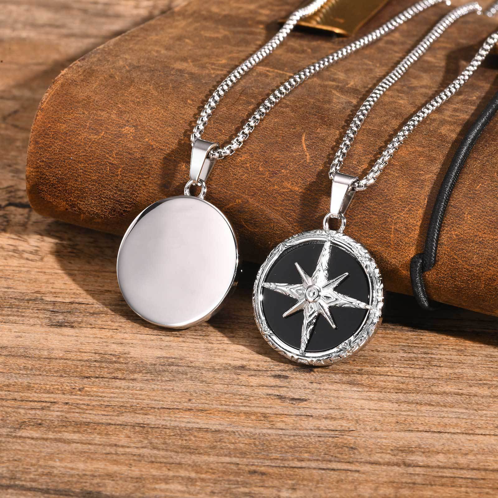 11g Weight Pendant Jewelry Making Type 304 Stainless Steel Chain Material 1 Piece Quantity Daily, Street Occasion 304 Stainless Steel Material Eight awn star Pattern All Seasons Season Men's Gender Hip-Hop, Streetwear Style Hip-Hop Streetwear Eight Awn Star 304 Stainless Steel Men's Men Pendant Necklaces 6