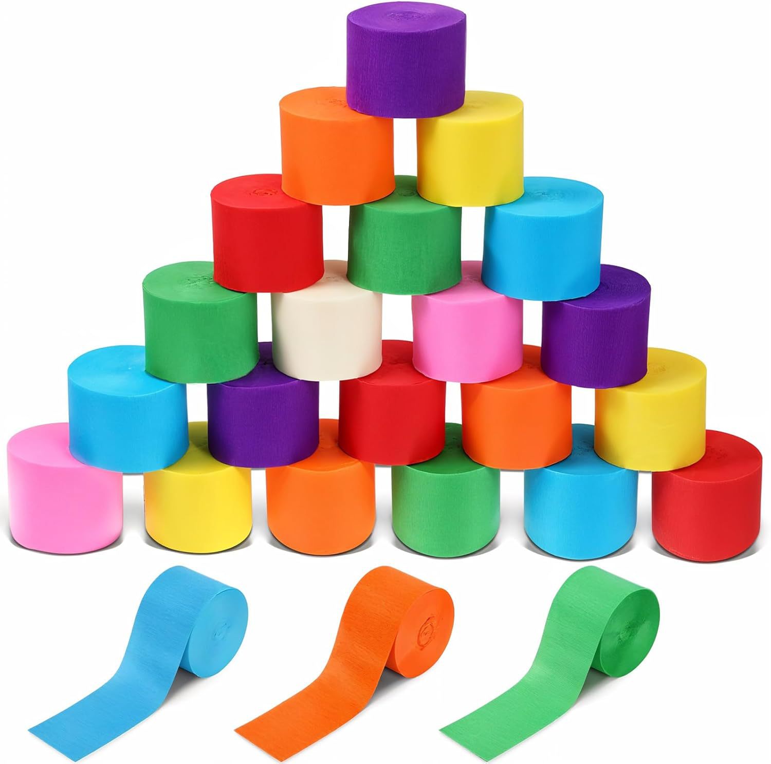 派对背景装饰节日背景墙装饰彩带 皱纹纸彩条 生日婚礼装饰纸彩带