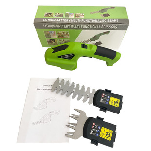 Cross-Border 3.6V 7.2V Lithium Battery Hedge Trimmer Garden Lithium Battery Trimmer Gardening Scissors One-Hand Hedge Pruning