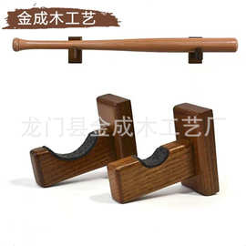 棒球棍木支架 球棍墙身挂架 竹木冰球棍托架 多功能棒球套装