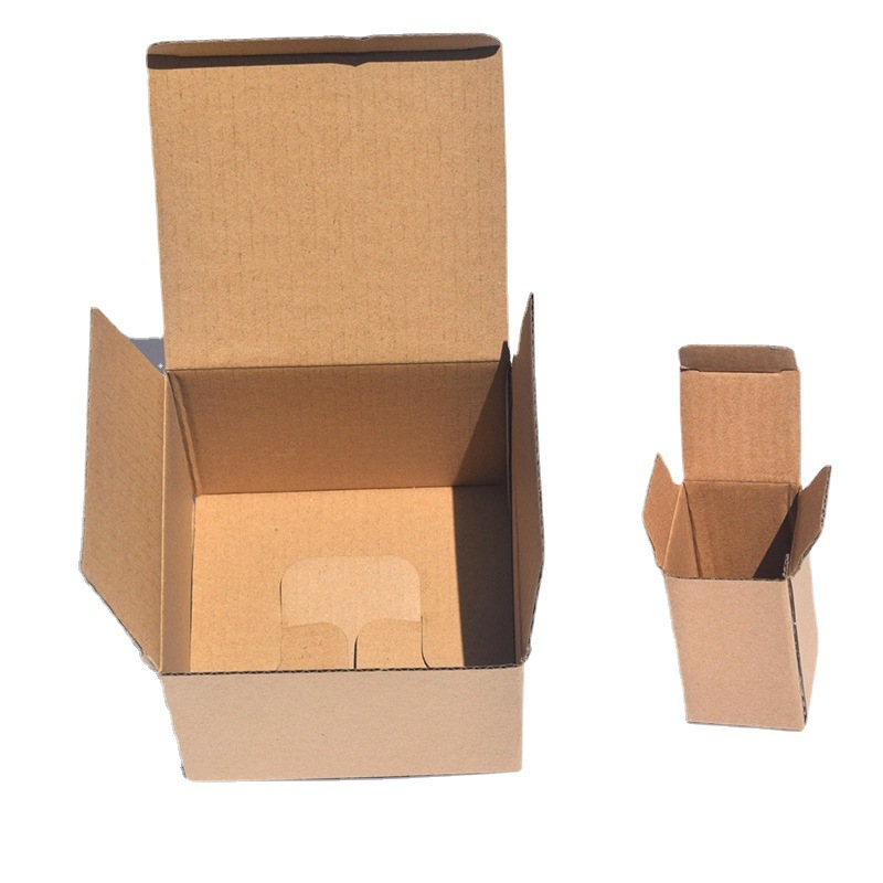批发三层原色折叠牛皮瓦E楞纸盒 电子配件通用卡纸包装盒可印logo