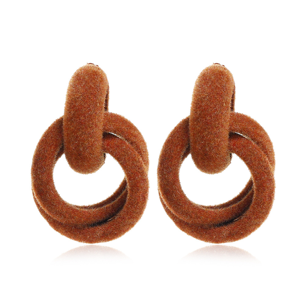 Boucles D'oreilles Pendantes Géométriques Rétro Imbriquées En Gros Nihaojewelry display picture 10