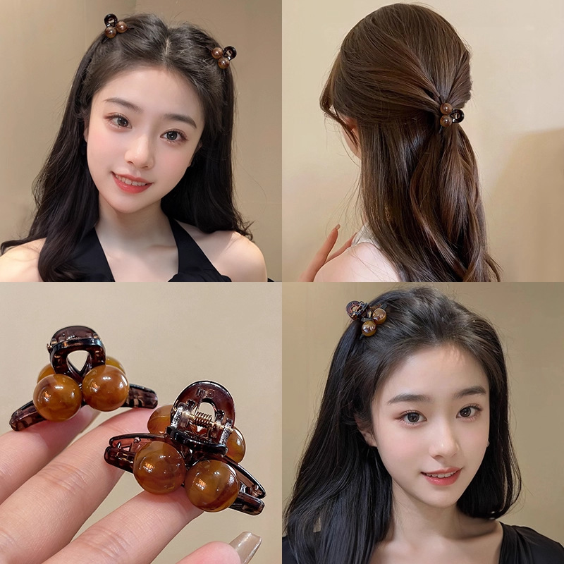夏季珍珠抓夹女2025新款高端小巧精致半扎发发夹前额侧边边夹发饰|undefined