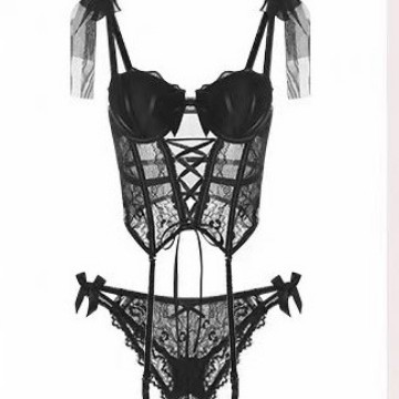 Ночная/? Fitted shapewear, underwear, lace set, strap bra