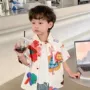 短袖男童新款宝宝花衬衫