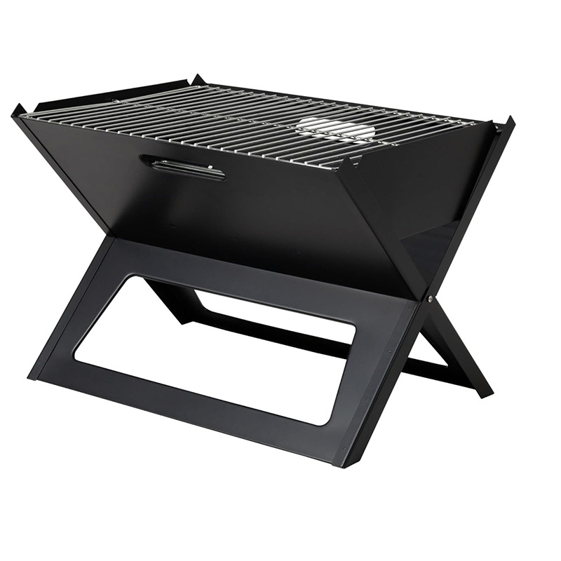 Certificado EN grueso horno de tijeras tipo X horno de parrilla plegable portátil BBQ parrilla al aire libre estante de parrilla de portátil