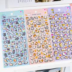 3D フレンチ ブルドッグ、犬、ウサギ、ハリネズミ、かわいいペット、子供用ステッカー、赤ちゃん教育手作りご褒美早期教育ステッカー