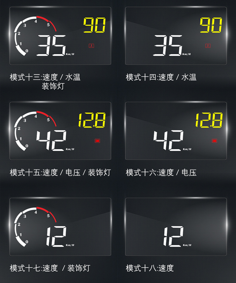 Multifunctional Hud Car Head-Up Display Comes with Shading Cover Non-Destructive Installation M10