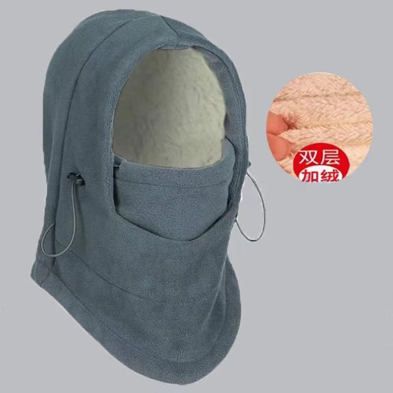 keep warm Hat winter Plush a storage battery car Windbreak Headgear cap double-deck Mask Neck protection one HOOD