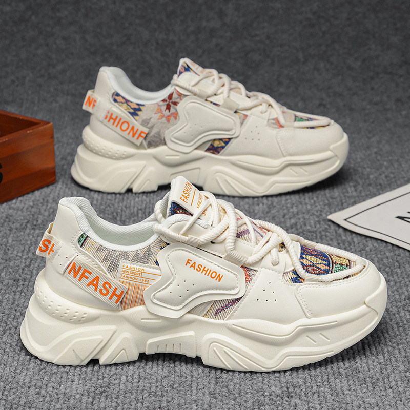 2026 primavera nuevo ligero y transpirable zapatos de papá hombre de altura de suela gruesa moda casual versátil zapatillas deportivas de verano para hombre