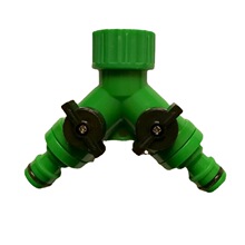 Y型户外双通分流器 灌溉快速接头 三通球阀 水管快接 可开关