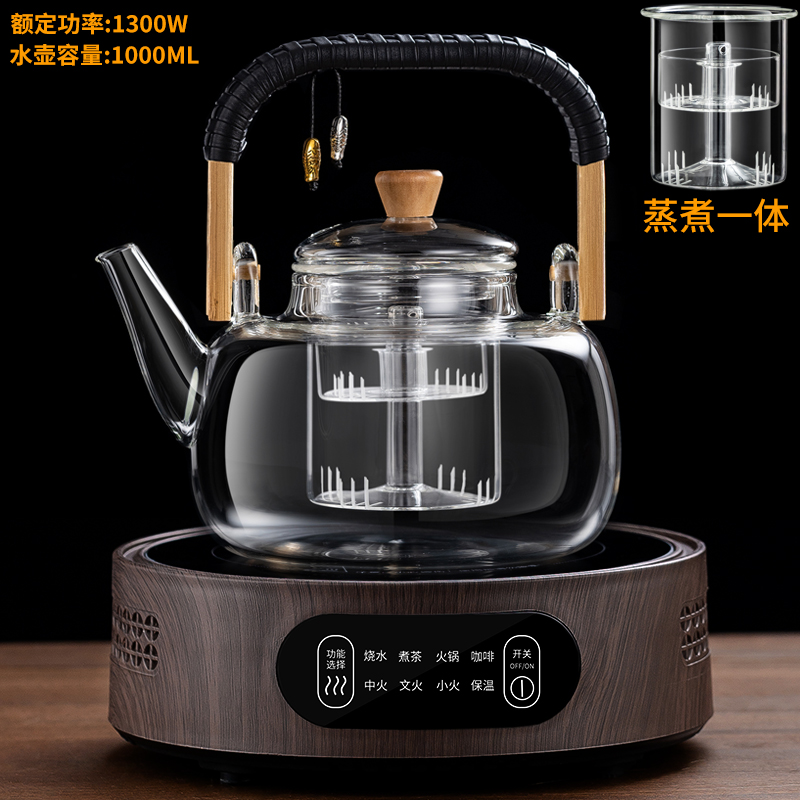 J2 나뭇결 컬러 난로 + [찜과 요리를 하나로] 땋은 밧줄 대나무 그림자 냄비