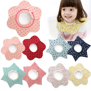 [Large size double-sided printing four-layer bib] children's large bib 360 degree bib baby bib large bib