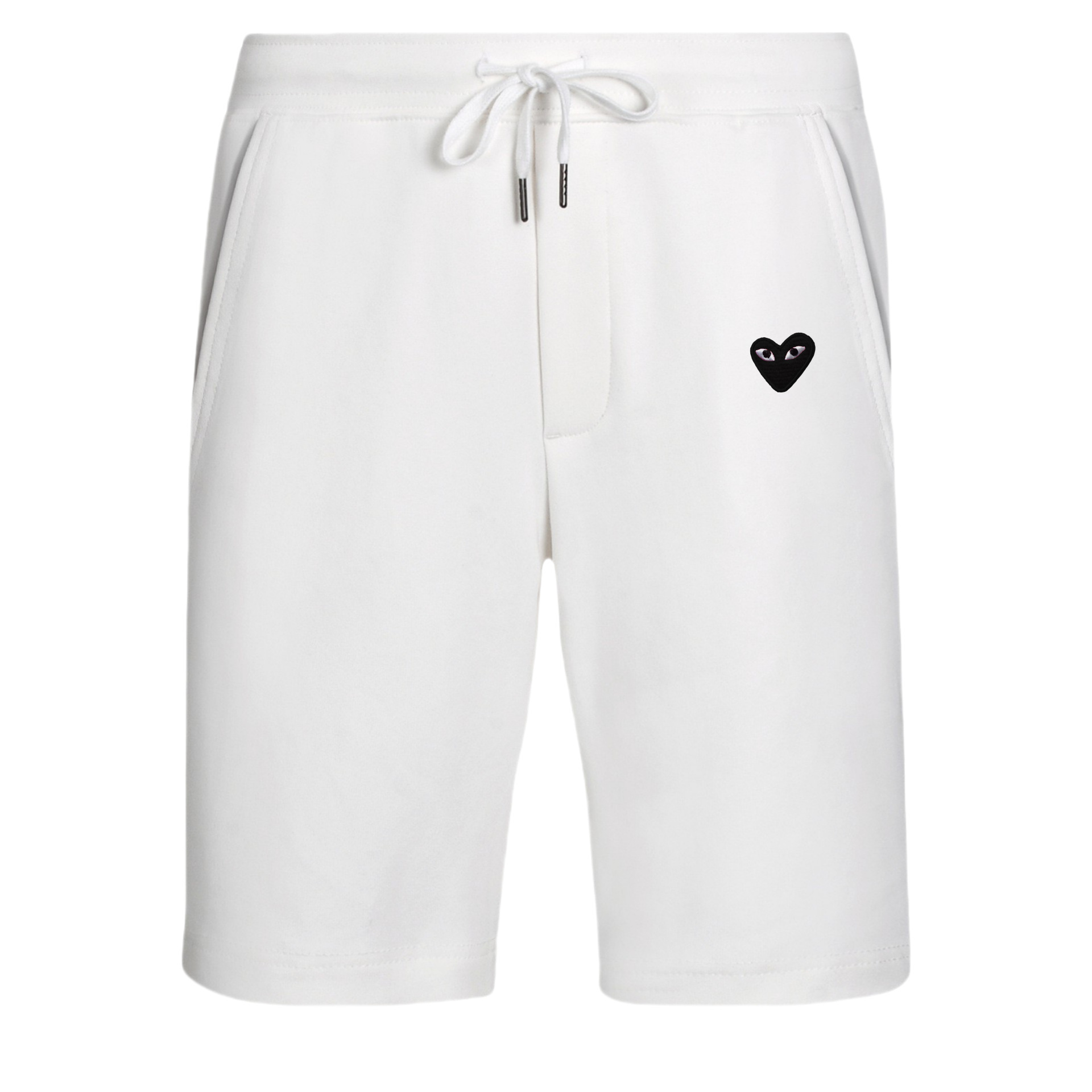 면 반바지 - 흰색 - 검은 눈