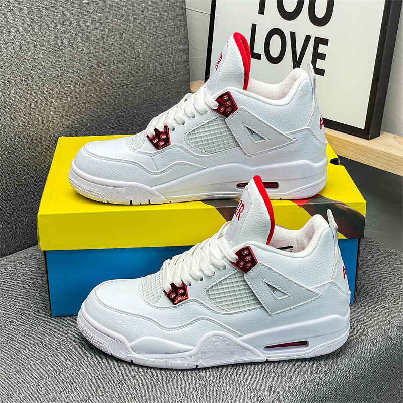Putian High-Quality Nike Aj4 Air-Cushion Basketball Shoes for Men and Women, Outdoor Casual Versatile Sports Couple Trendy Shoes Putian High-Quality Nike Aj4 Air-Cushion Basketball Shoes for Men and Women, Outdoor Casual Versatile Sports Couple Trendy Shoes