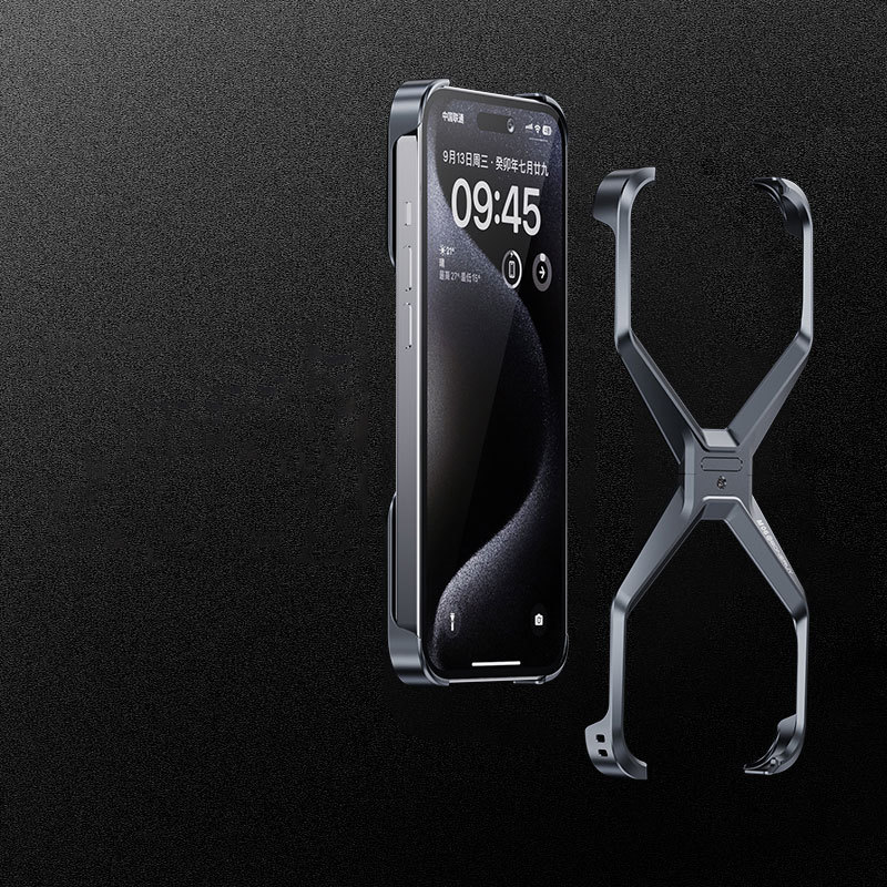 Ốp lưng iPhone 16 Pro Max kim loại chống rơi, thiết kế rỗng sáng tạo — M06 Cam điên, M06 Gió Điên Xanh, M06 màu bạc, M06 màu xám điên cuồng chi tiết 12