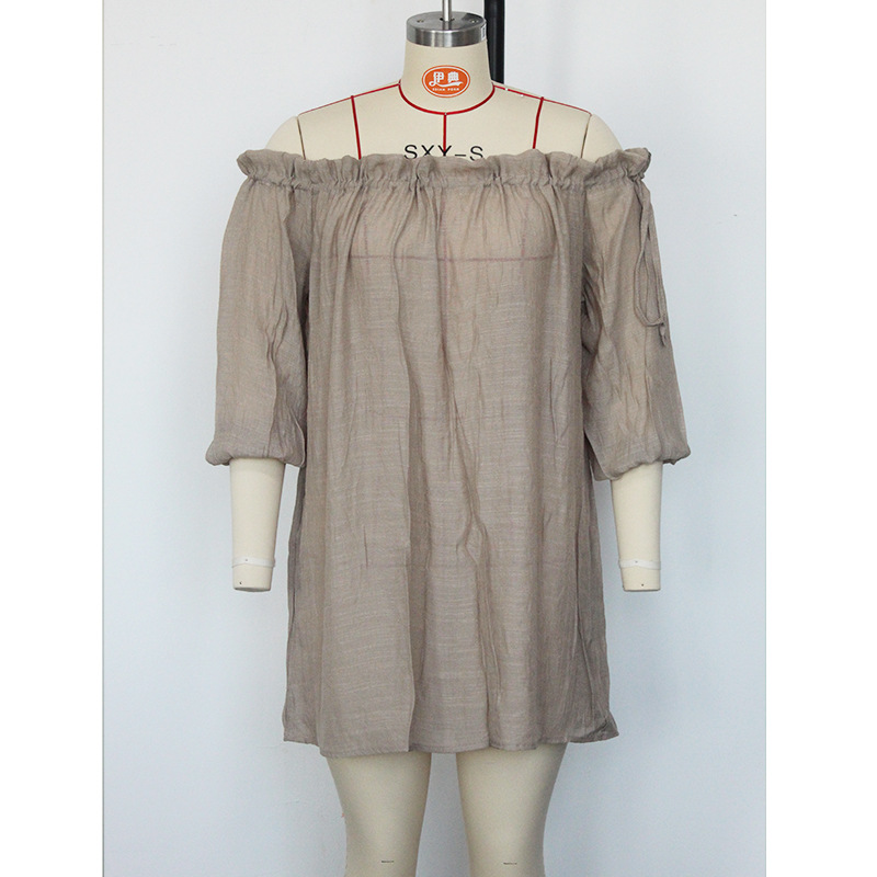 Womenu0027S Fashion Solid Color Cotton Polyacrylonitrile Fiber Cover Ups 1 Piece