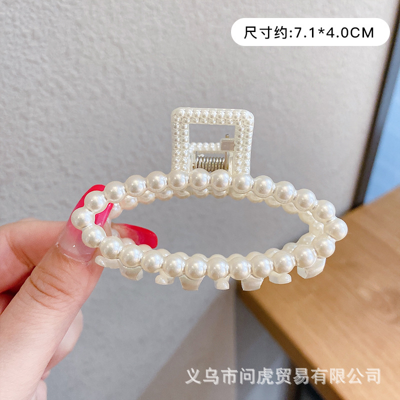 Otoño e invierno celebridad de Internet horquilla grande tocado horquilla de metal en la parte posterior de la cabeza horquilla horquilla femenina horquilla de pelo de placa de pelo clip de tiburón